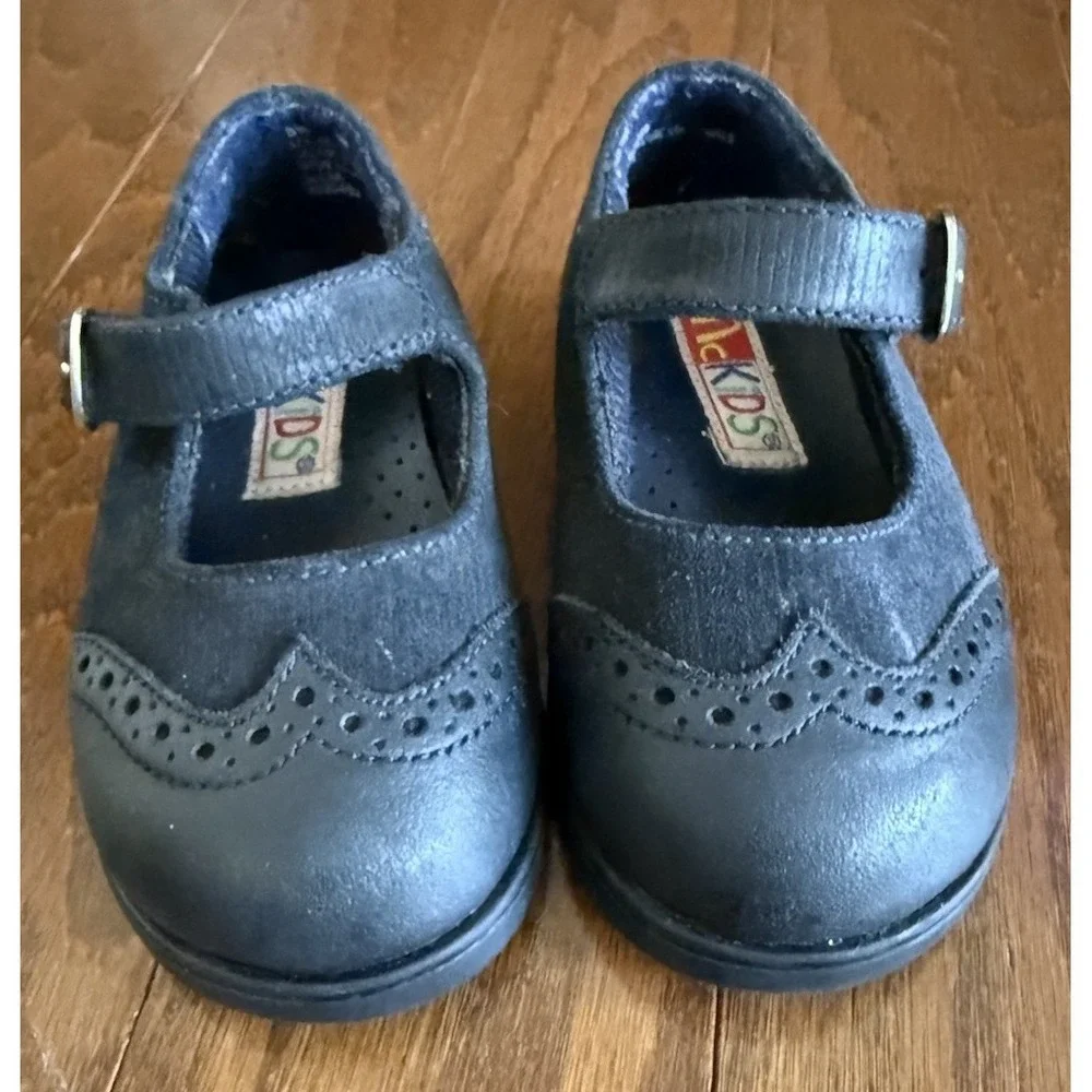 McKids Mary Jane Strap Shoes Vintage Navy Blue McDonald's Girls Size 5W